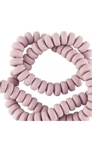 Polymer beads rondelle 7mm - Vintage pink